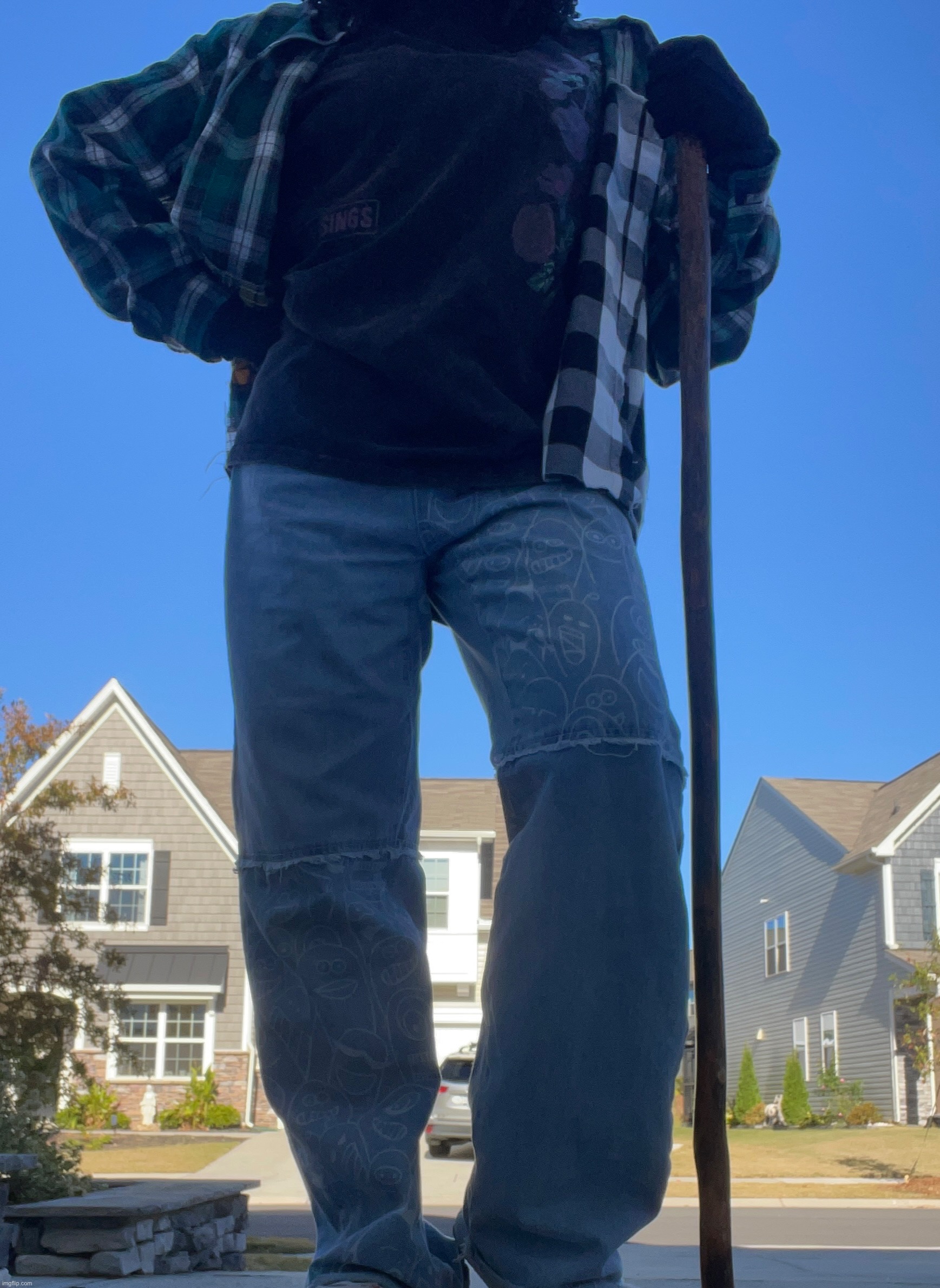 fit check but I didn’t wanna show my shoes because it would ruin the look | made w/ Imgflip meme maker