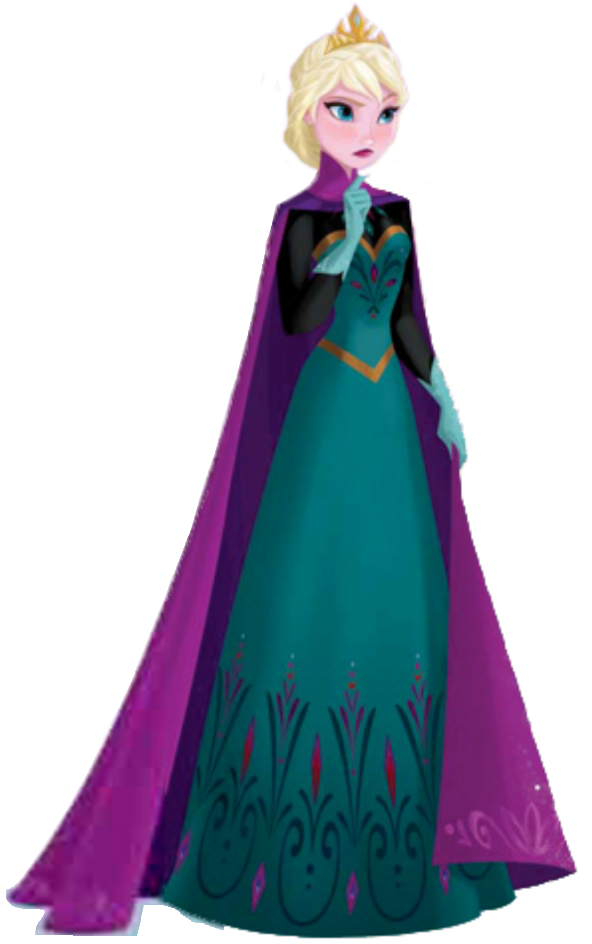 Queen Elsa in her Coronation Outfit Blank Meme Template