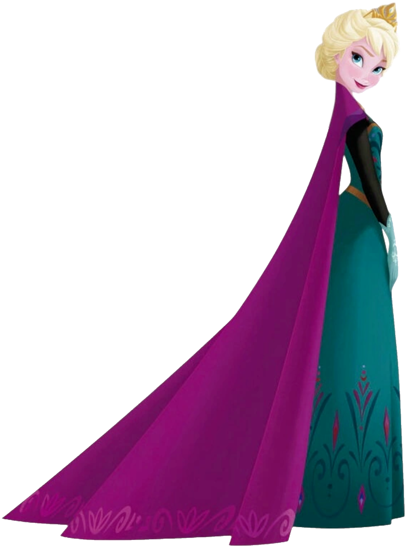 Elsa Wearing her Coronation Outfit Blank Meme Template