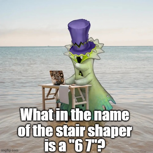 What in the name of the stair shaper is a "6 7"? | made w/ Imgflip meme maker