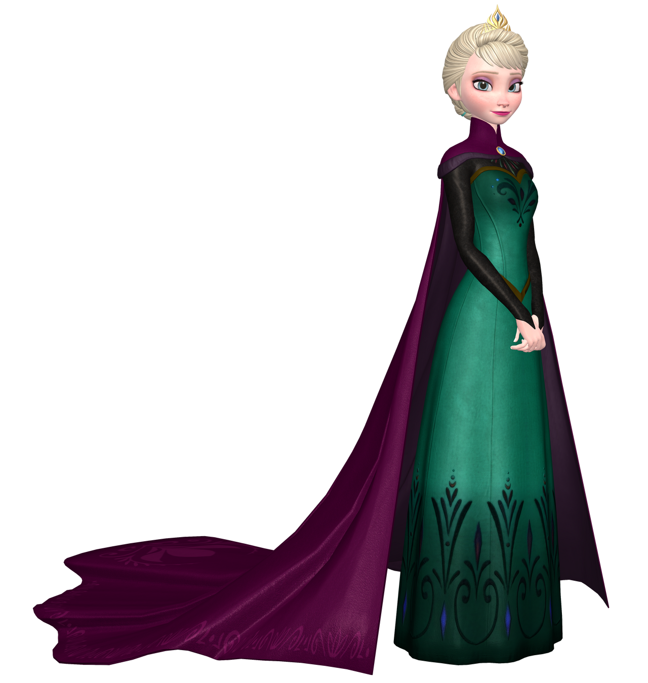 Elsa in her Coronation Gown Blank Meme Template