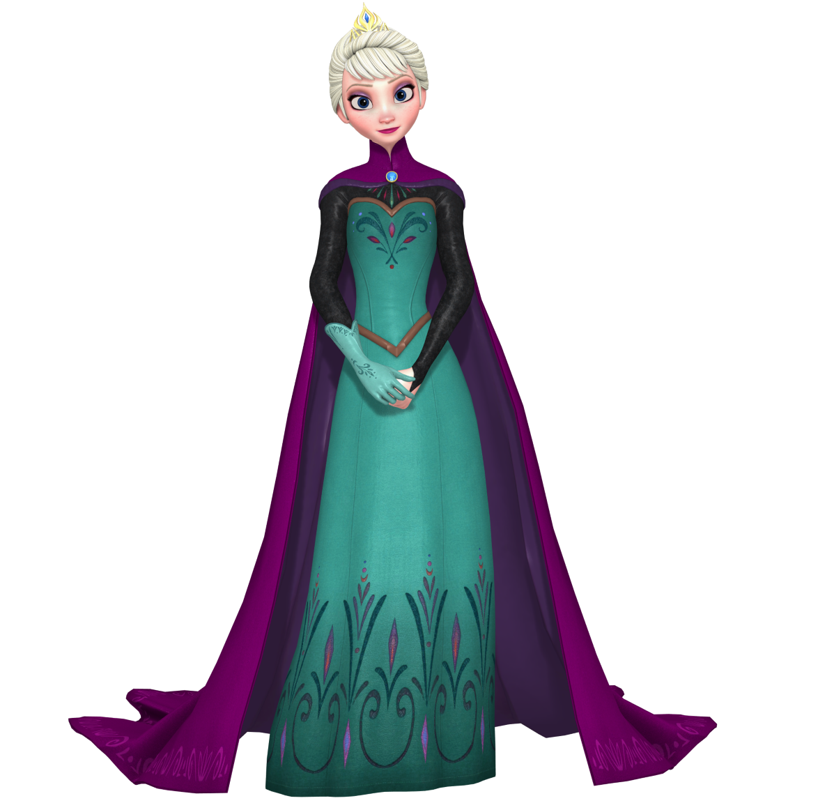 Elsa in her Coronation Gown Blank Meme Template