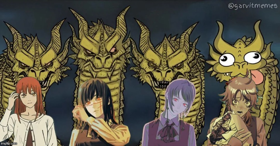 image tagged in csm,makima,yoru,fami,death devil | made w/ Imgflip meme maker