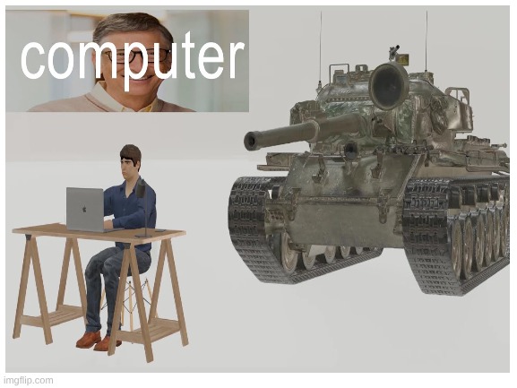 posting bosnian ape society videos to get their name out day 7: how to protect your computer from getting shot by an MBT | image tagged in bosnian ape soceity | made w/ Imgflip meme maker