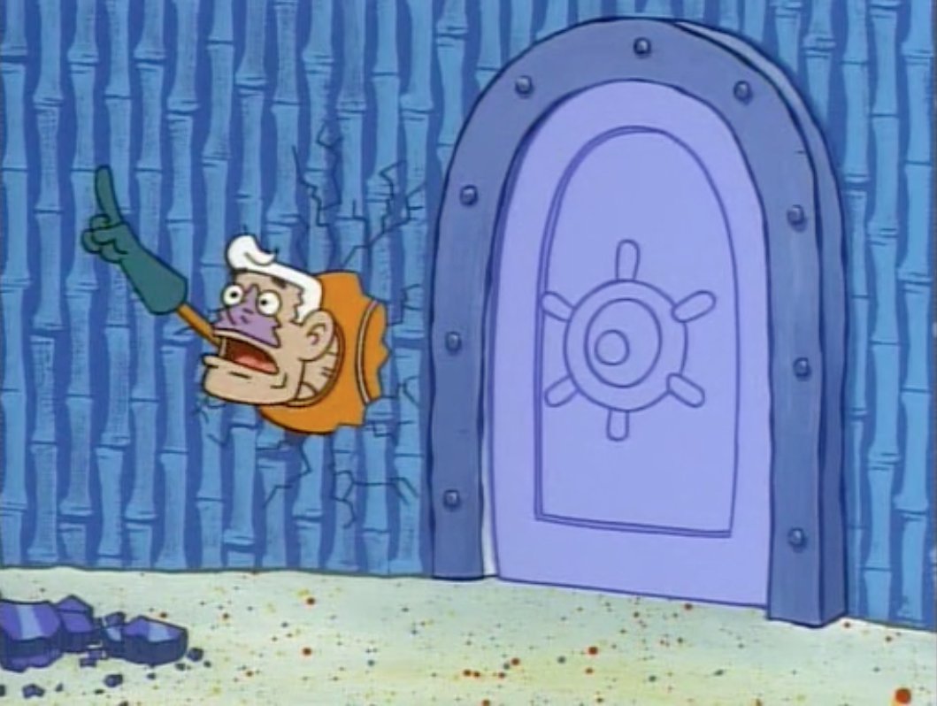 Mermaid Man Wall Blank Meme Template