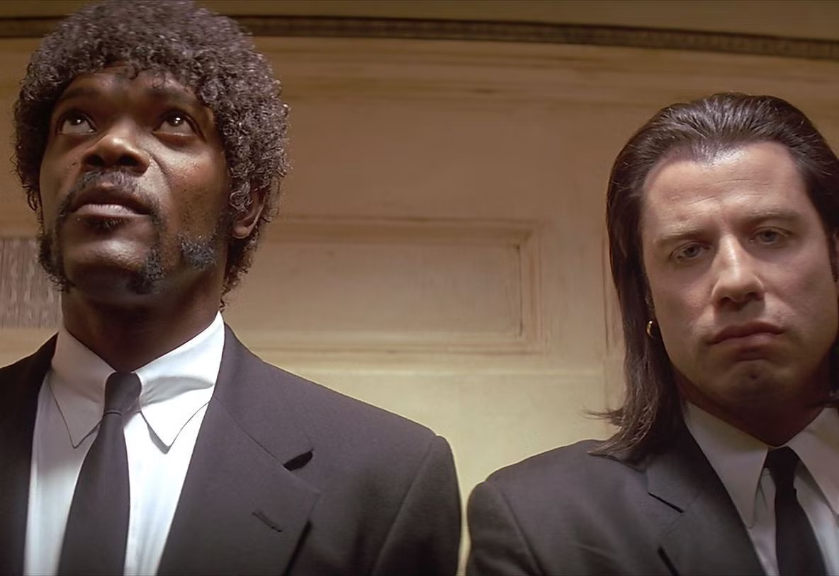 Jules Winnfield and Vincent Vega Pulp Fiction John Travolta Blank Meme Template