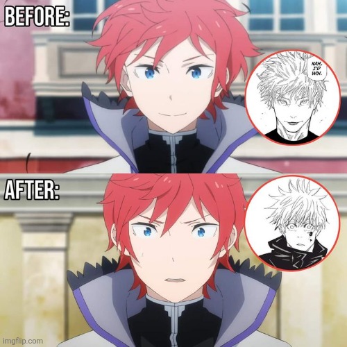 Reinhard solos gojo fr | made w/ Imgflip meme maker