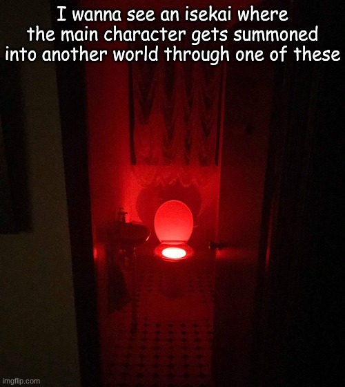 I wanna see an isekai where the main character gets summoned into another world through one of these | made w/ Imgflip meme maker