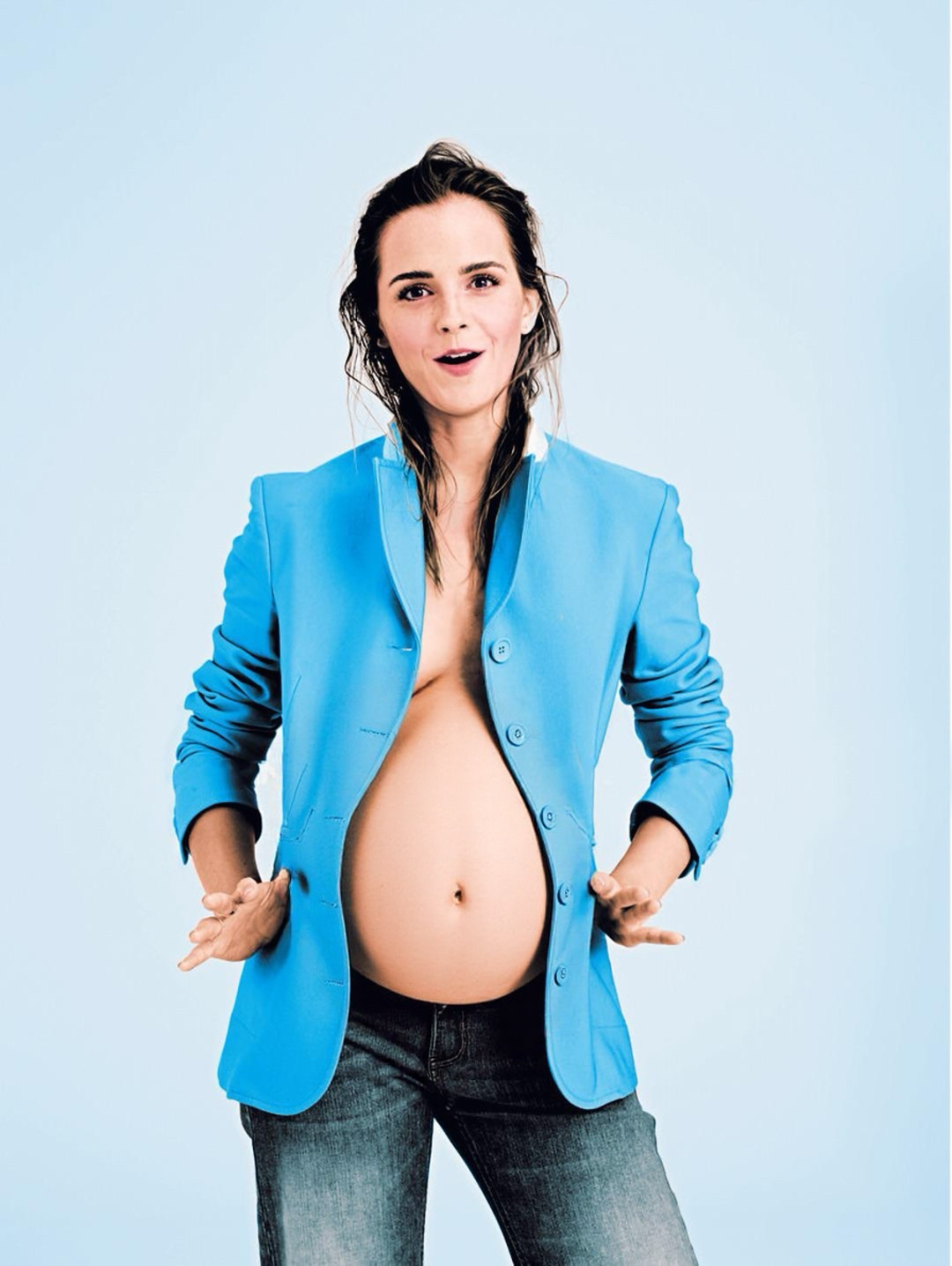 Pregnant Emma Watson Blank Meme Template