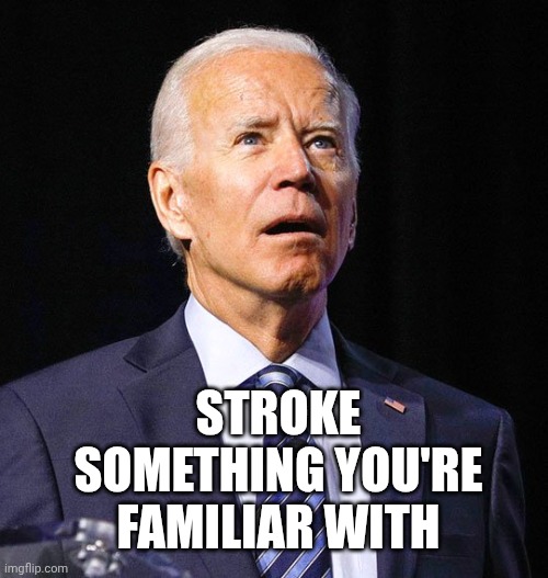 Joe Biden | STROKE
SOMETHING YOU'RE FAMILIAR WITH | image tagged in joe biden | made w/ Imgflip meme maker