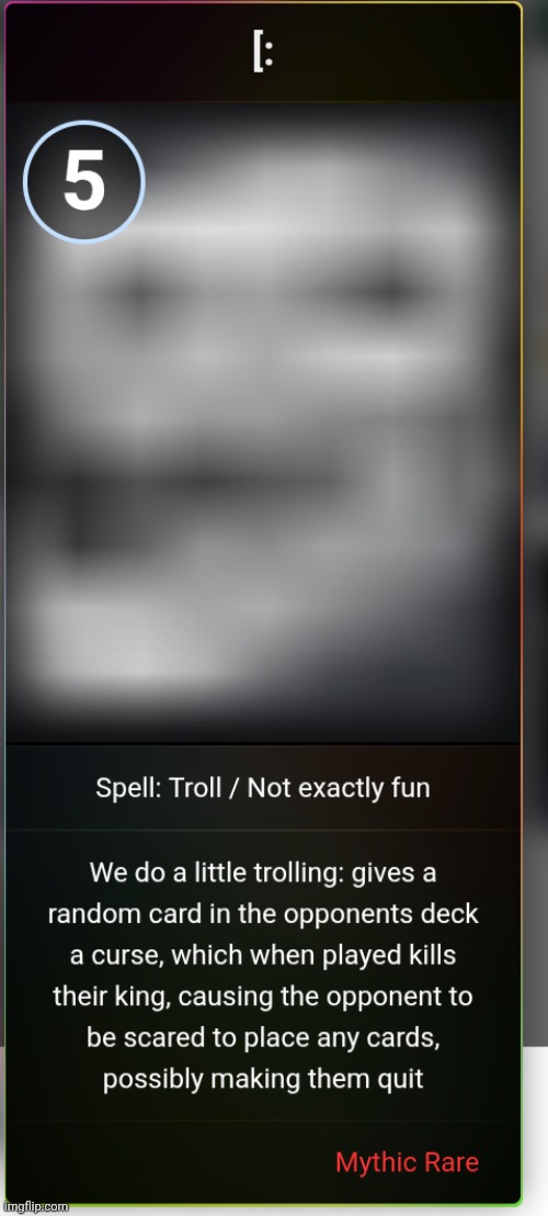 This card is the rarest EVER (around 99.99999 rarity) | made w/ Imgflip meme maker