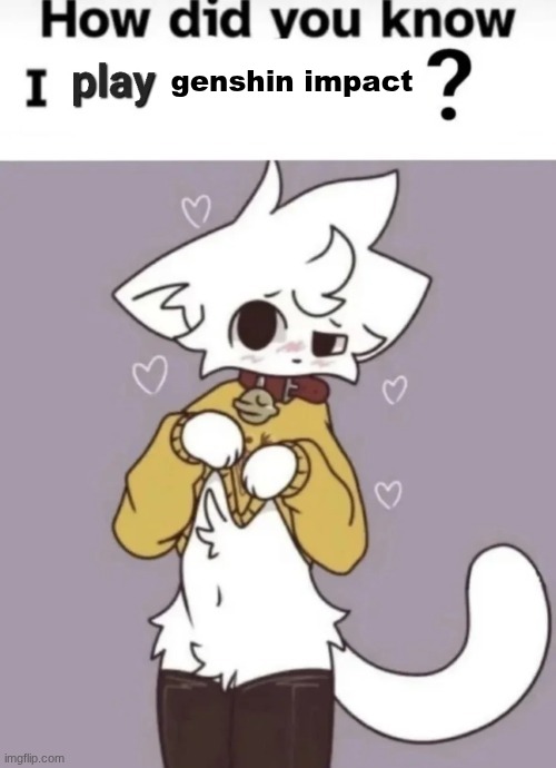 How did you know I play X? | genshin impact | image tagged in how did you know i play x | made w/ Imgflip meme maker