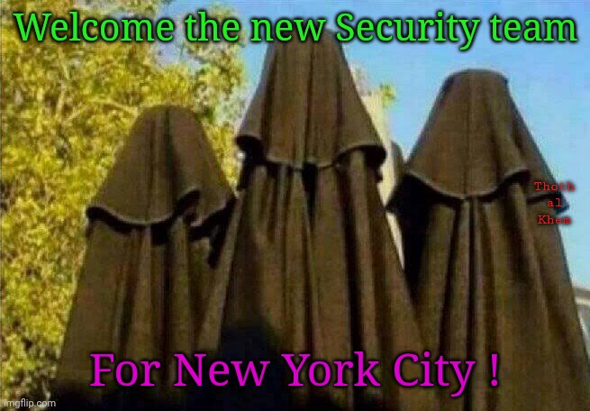 Zohran Mamdani New Security | Welcome the new Security team; Thoth al  Khem; For New York City ! | image tagged in new york is screwed,only smart people know who put this guy in office,zohran mamdani,new york exodus,oy vey meshugana | made w/ Imgflip meme maker