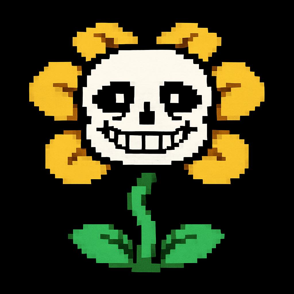 flowey with Sans Face Blank Meme Template