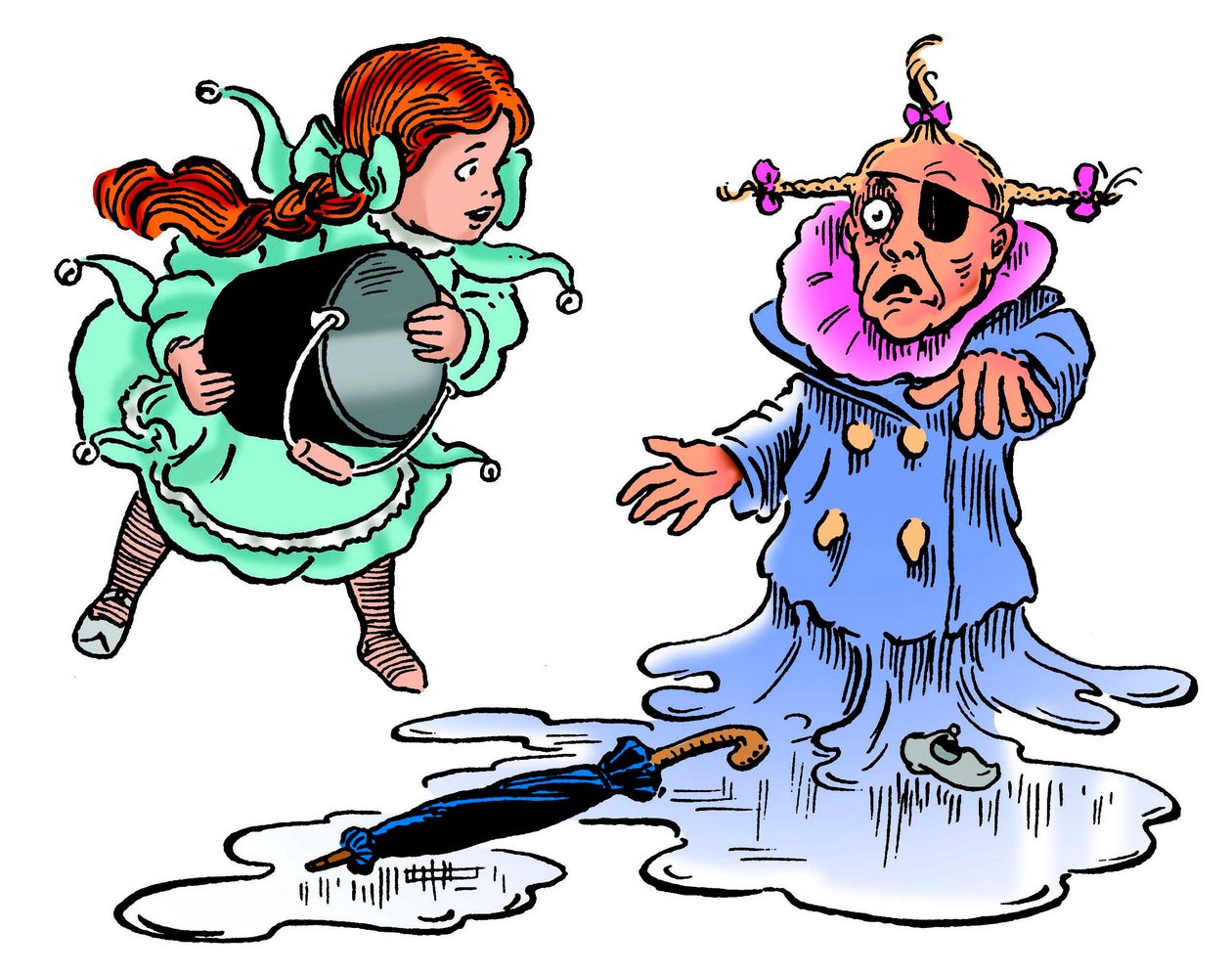 Dorothy throws water on the Witch Blank Meme Template