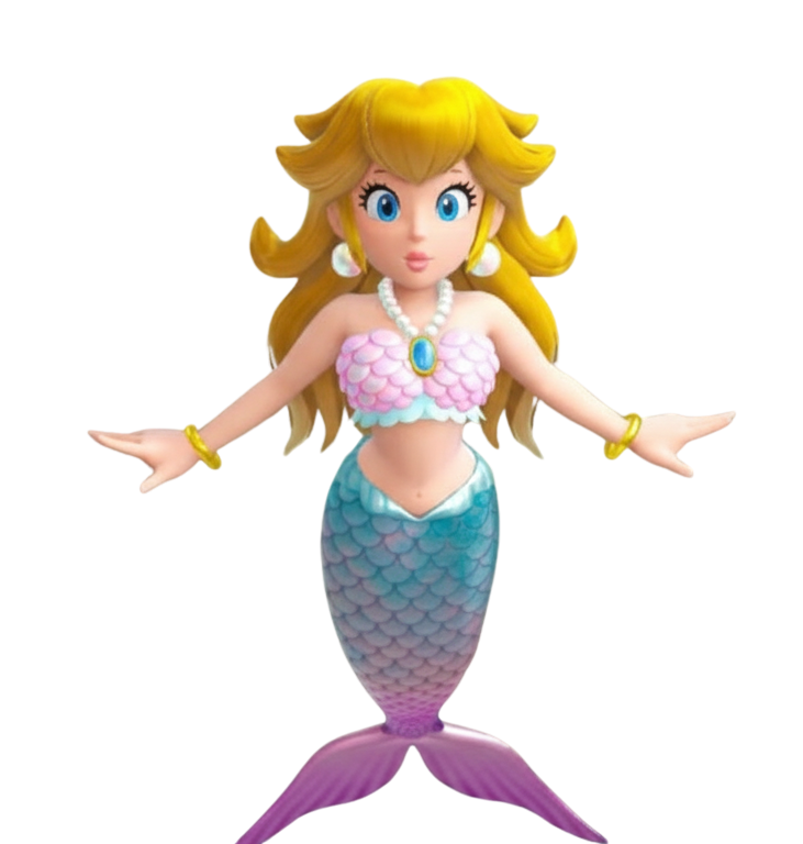 mermaid peach Blank Meme Template