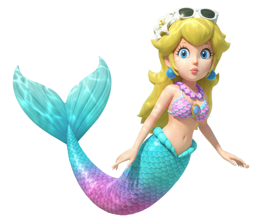 mermaid peach Blank Meme Template