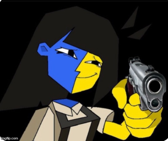 ENA with gun | image tagged in ena with gun | made w/ Imgflip meme maker