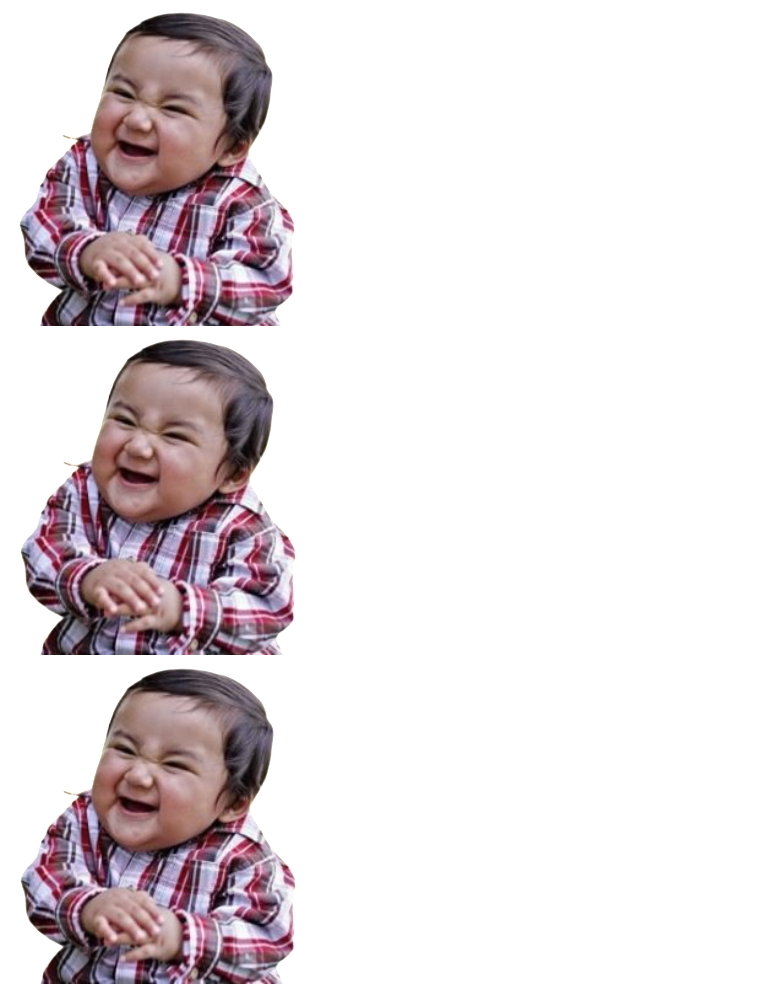 High Quality EvilToddler times 3 Blank Meme Template