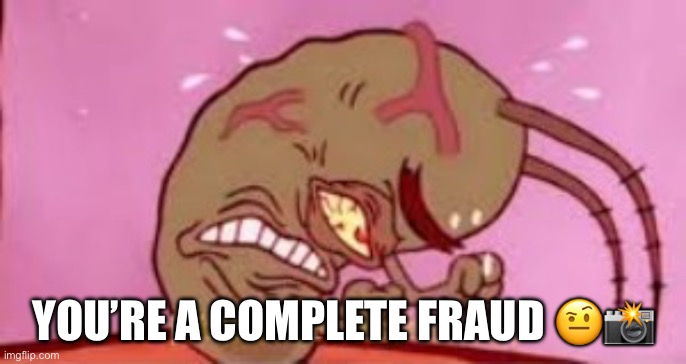 Visible Frustration | YOU’RE A COMPLETE FRAUD ?? | image tagged in visible frustration | made w/ Imgflip meme maker