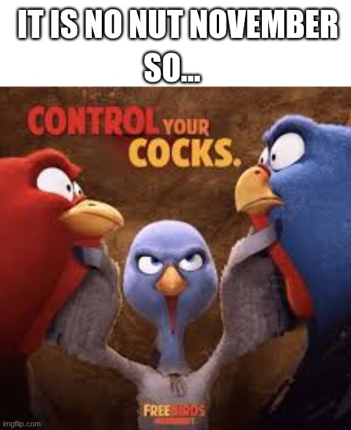 Control them! | SO... IT IS NO NUT NOVEMBER | image tagged in funny,relatable,no nut november | made w/ Imgflip meme maker