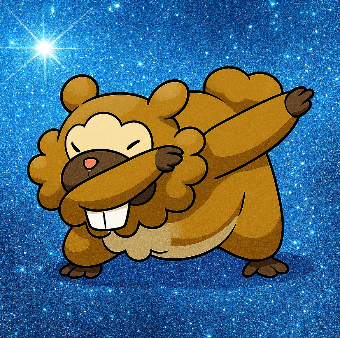 High Quality Dabbing Bidoof Blank Meme Template