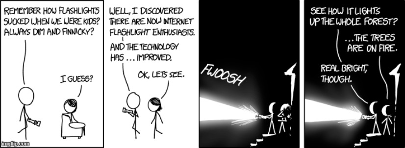 image tagged in flashlight,flashlights,forest,trees,fire,uh oh | made w/ Imgflip meme maker