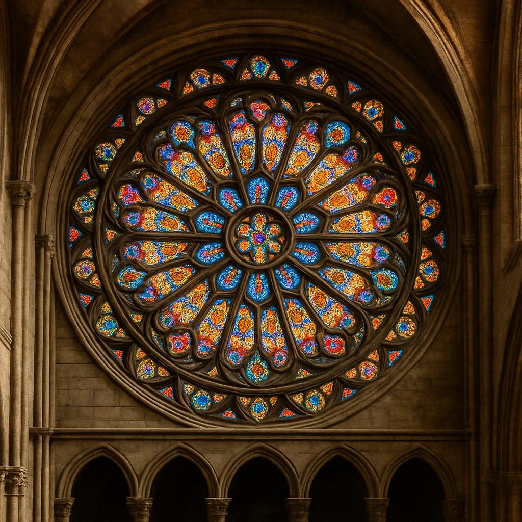 Rose window church Blank Meme Template