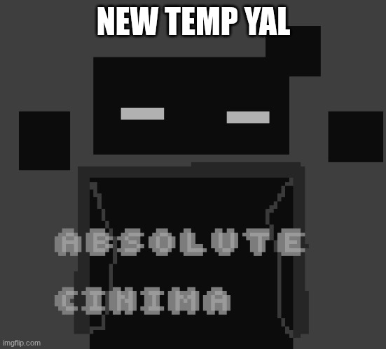 new temp | NEW TEMP YAL | image tagged in zones absolute cinima | made w/ Imgflip meme maker