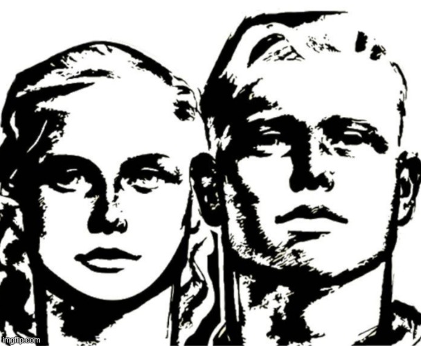 Aryan man and woman | image tagged in aryan man and woman | made w/ Imgflip meme maker