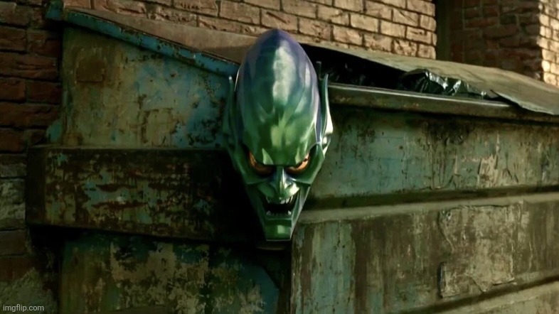 Green Goblin Mask | image tagged in green goblin mask | made w/ Imgflip meme maker