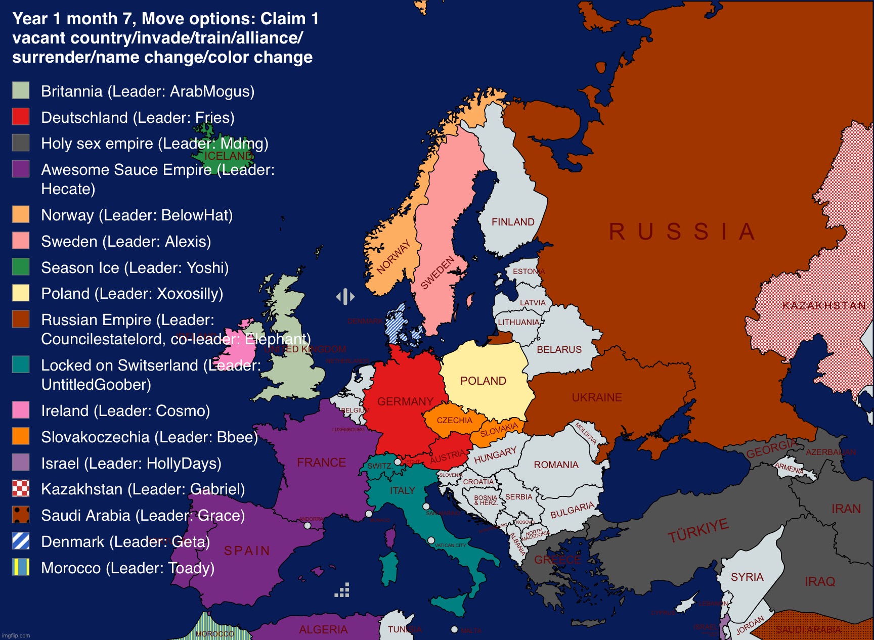 If you wanna lead a country that‘s already taken you can declare yourself co-leader | image tagged in norther europe | made w/ Imgflip meme maker