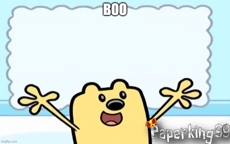 Wubbzy Boo | BOO | image tagged in wubbzy's thought | made w/ Imgflip meme maker