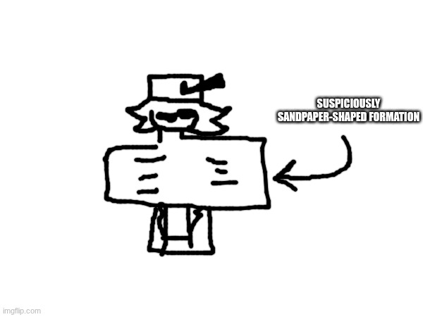 SUSPICIOUSLY SANDPAPER-SHAPED FORMATION | made w/ Imgflip meme maker