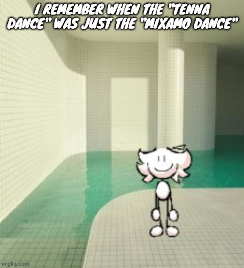 I REMEMBER WHEN THE "TENNA DANCE" WAS JUST THE "MIXAMO DANCE" | made w/ Imgflip meme maker