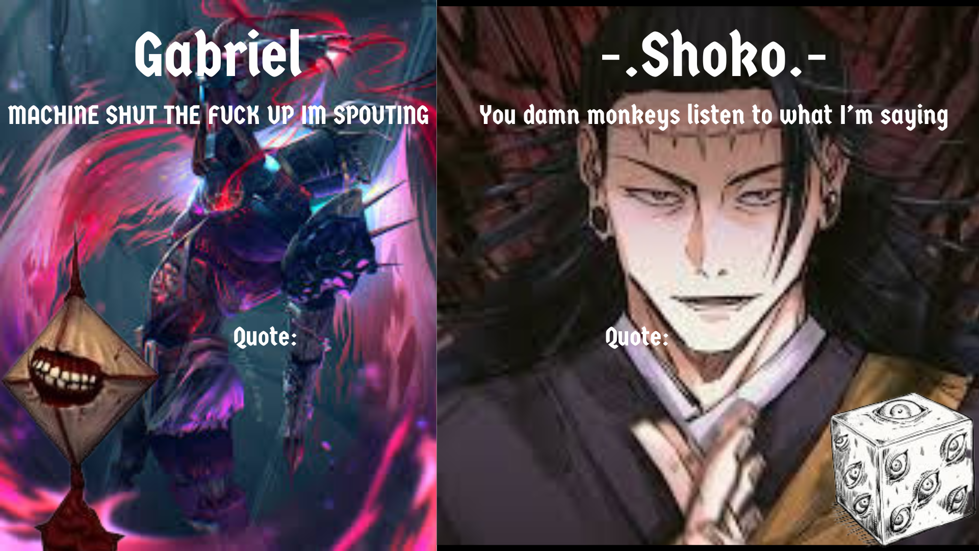 High Quality Gabriel and Shoko Announcement Temp Blank Meme Template