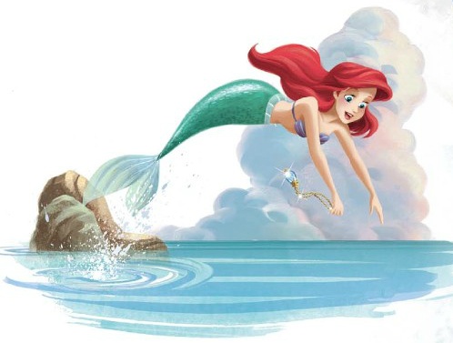 ariel jumping Blank Meme Template