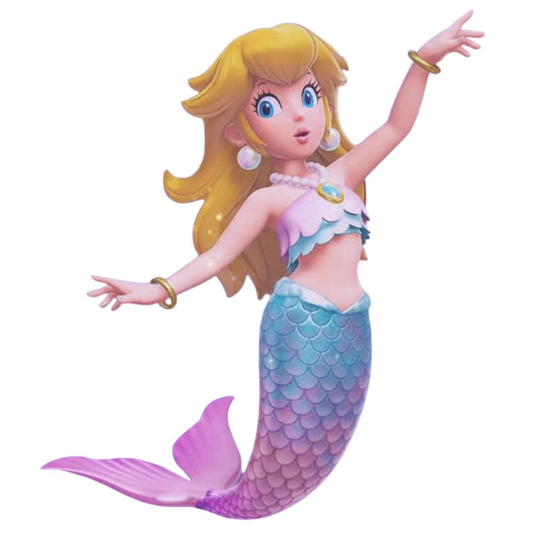 mermaid peach dancing Blank Meme Template