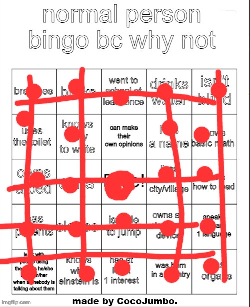 normal person bingo hehehe | image tagged in normal person bingo hehehe | made w/ Imgflip meme maker