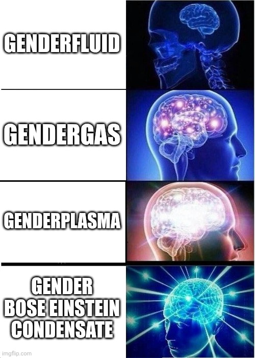 No hate | GENDERFLUID; GENDERGAS; GENDERPLASMA; GENDER BOSE EINSTEIN CONDENSATE | made w/ Imgflip meme maker