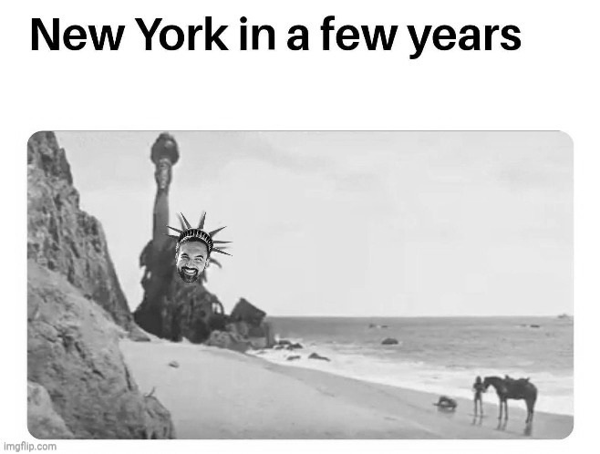 Planet of the Idiots | image tagged in planet of the apes,muslim,mayor | made w/ Imgflip meme maker