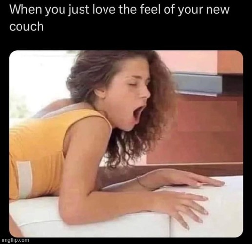 New Couch | image tagged in sex jokes | made w/ Imgflip meme maker