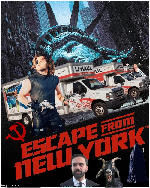 Escape From New York 2025 | image tagged in escape,communism,new york,snake,vs | made w/ Imgflip meme maker