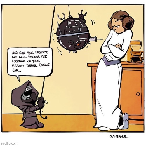 Calvin & Hobbes-Star Wars mashup, by Brian Kesinger… | image tagged in calvin and hobbes,star wars,mashup,death star,mom,cookies | made w/ Imgflip meme maker