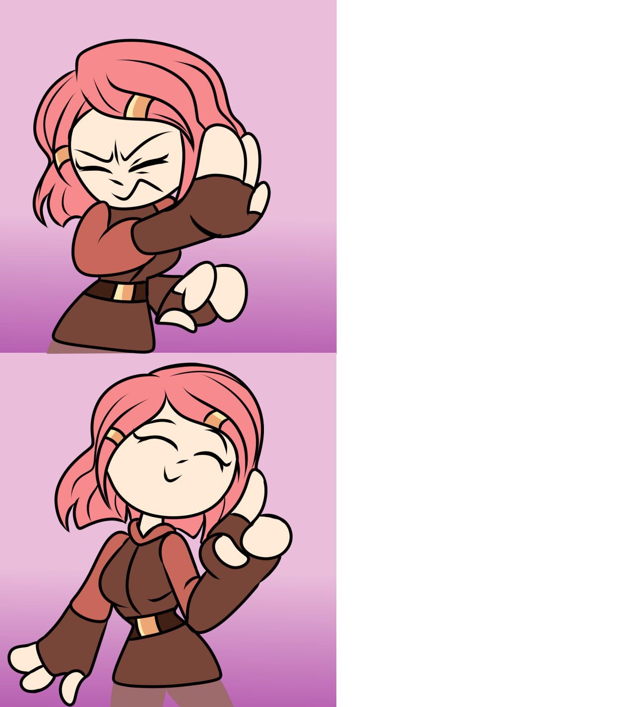 High Quality Imoen Yes/No Meme Blank Meme Template