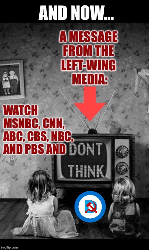 And their viewers are always happy to oblige them… | image tagged in political meme,left wing media,dont think,a message,propaganda,they lie | made w/ Imgflip meme maker