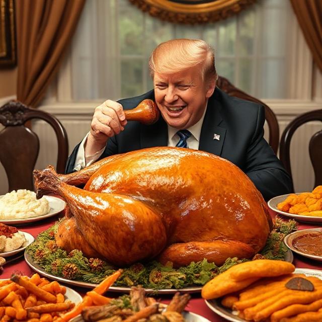 Trump's Thanksgiving Blank Meme Template