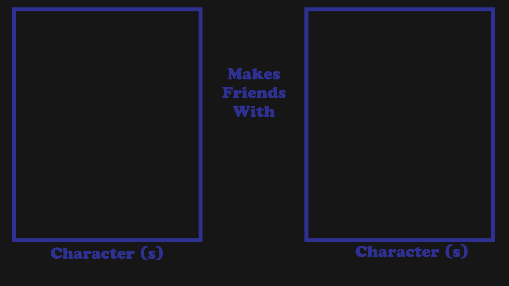 X Makes Friends With Y Blank Meme Template