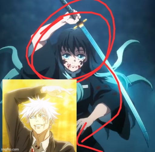 image tagged in throughout demons and slayers,i am the forgetful one | made w/ Imgflip meme maker