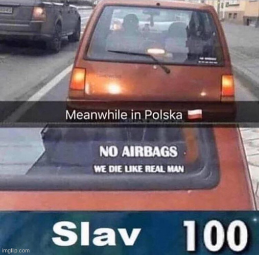Slav | image tagged in die like real man,polksha | made w/ Imgflip meme maker